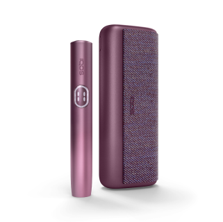 Garnet Red IQOS ILUMA i PRIME device and its charger