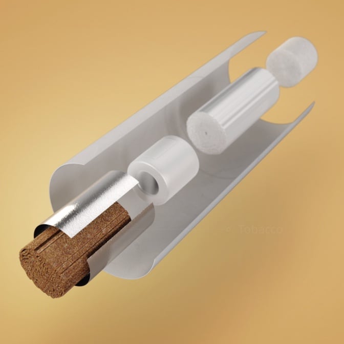 Cross section illustration of a HEETS stick interior 