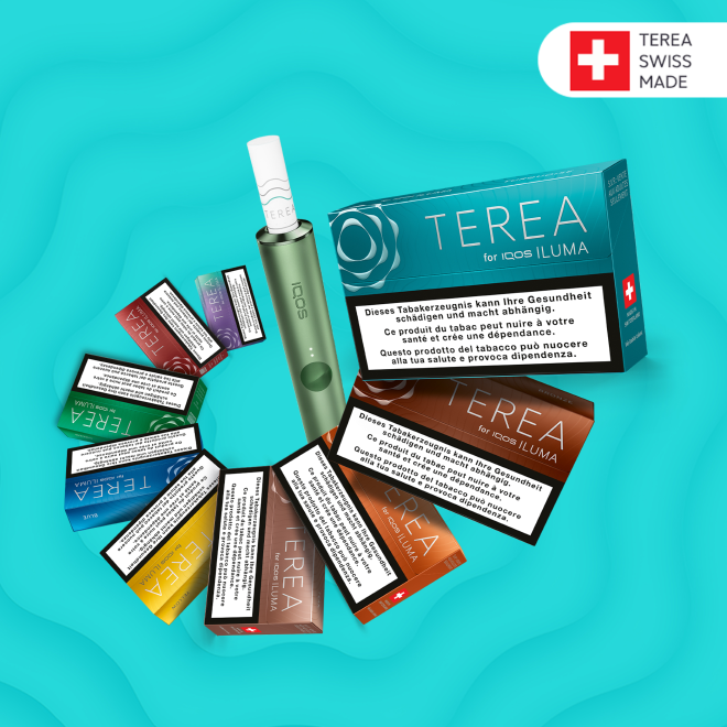 A bunch of TEREA flavors.