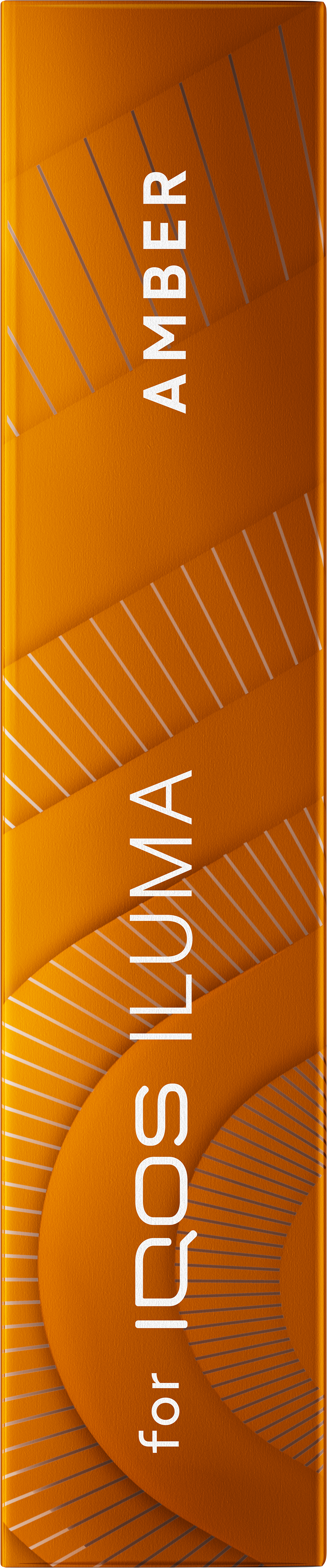 Top view of the TEREA Amber pack against a orange background.