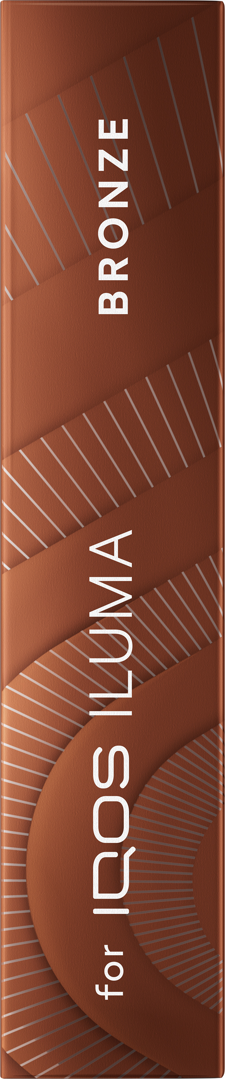 Top view of the TEREA Bronze pack against a dark brown background.