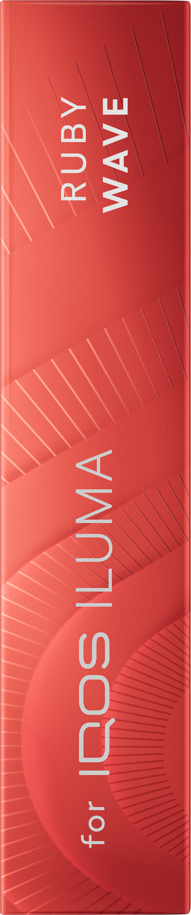 Top view of the TEREA Ruby wave pack against a dark pink background.