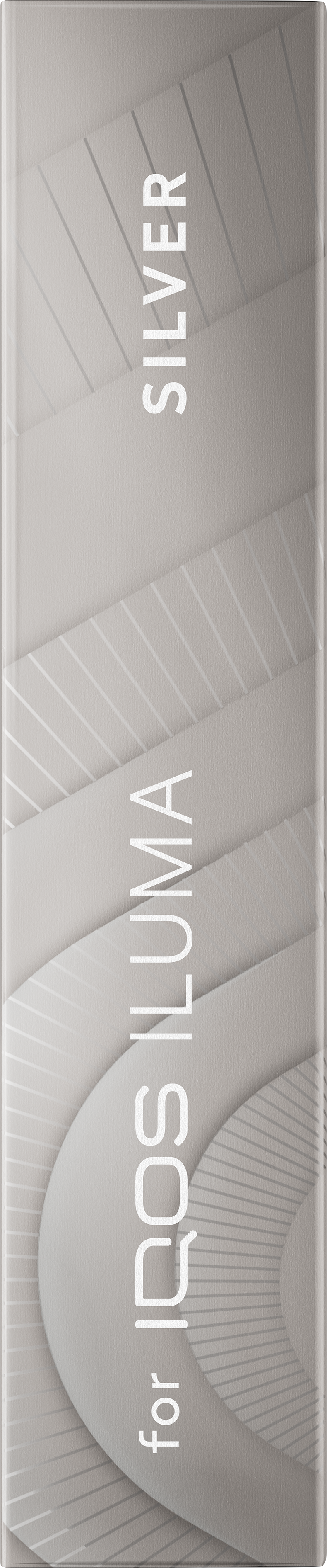 Top view of the TEREA Silver pack against a grey background.
