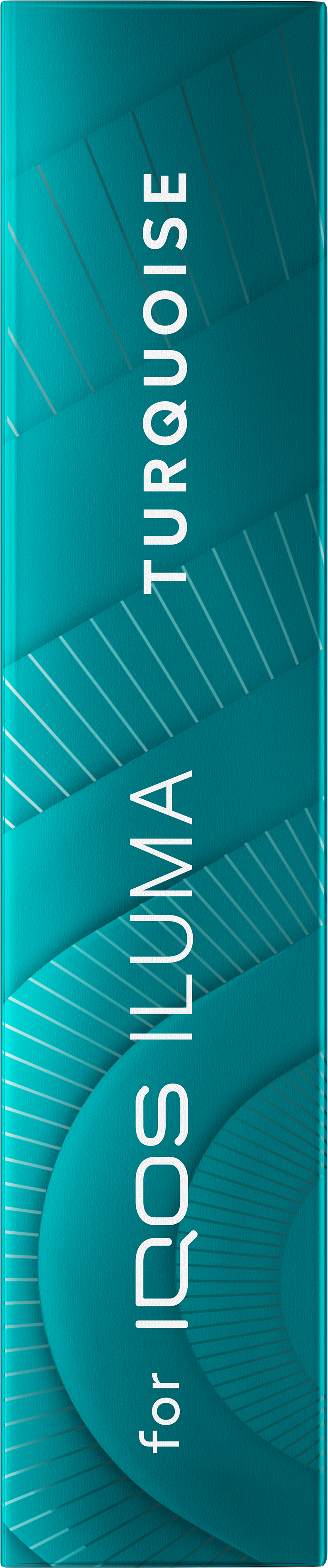 Top view of the TEREA Turquoise pack against a turquoise background.