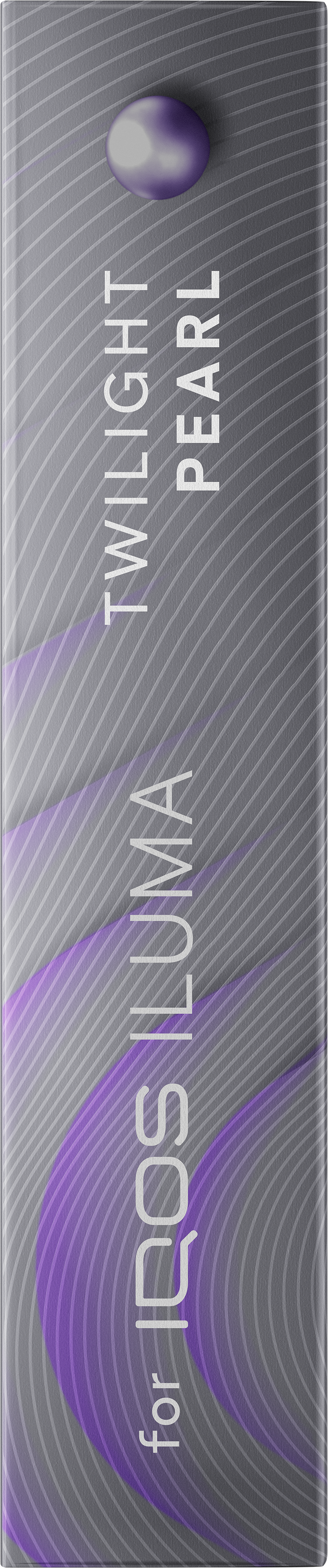 Top view of the TEREA Twilight pearl pack against a dark purple background.