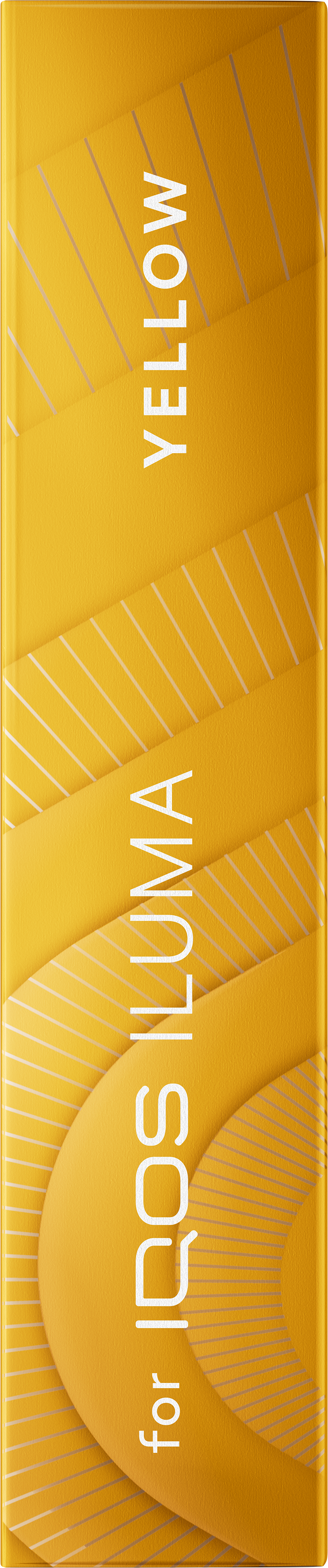 Top view of the TEREA Yellow pack against a yellow background.